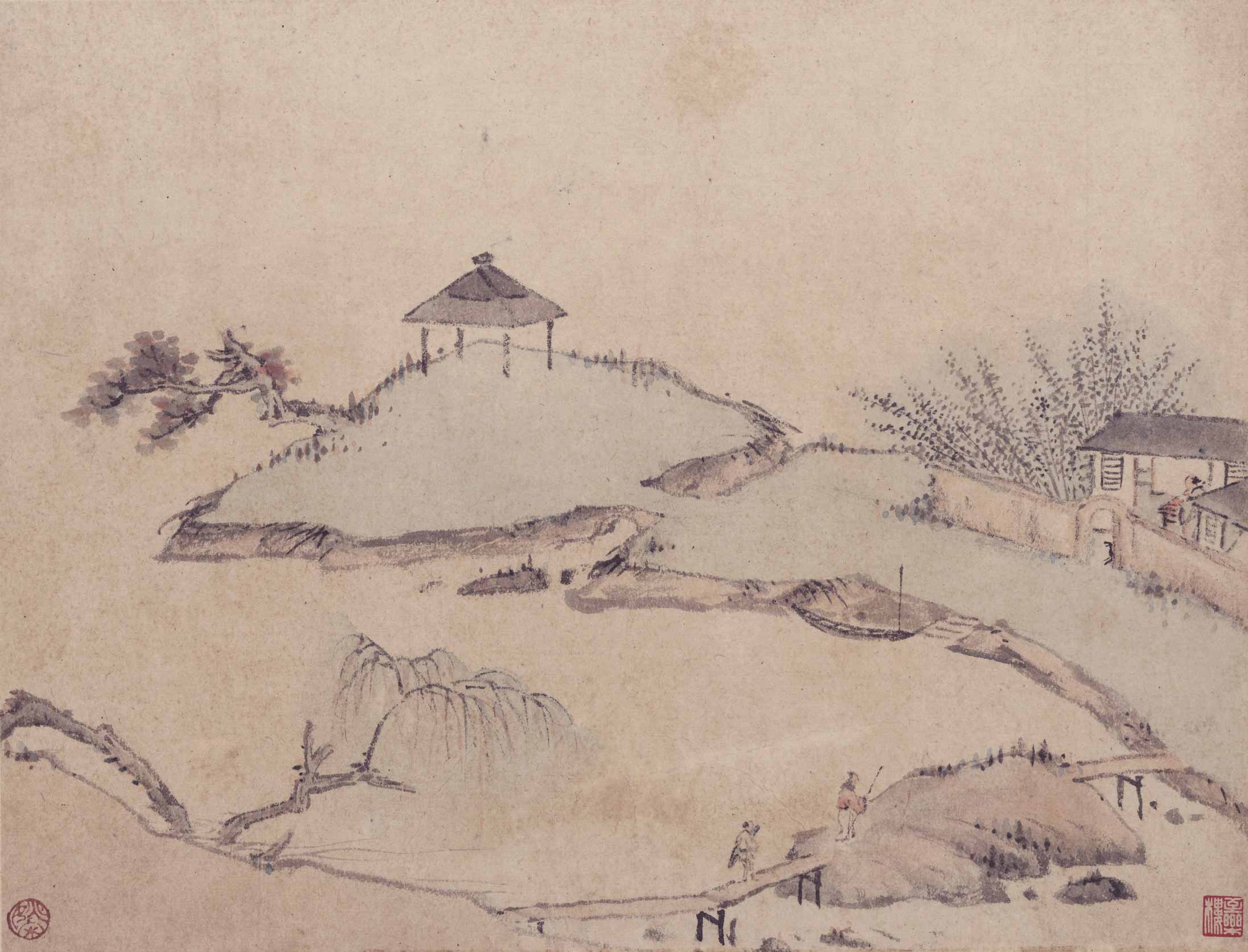 山水冊 頁一