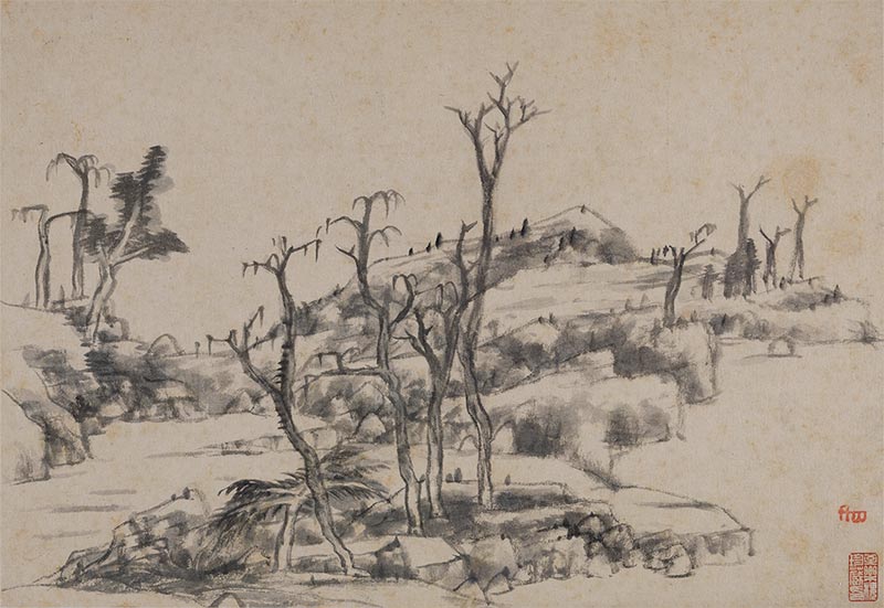 《山水冊》頁五